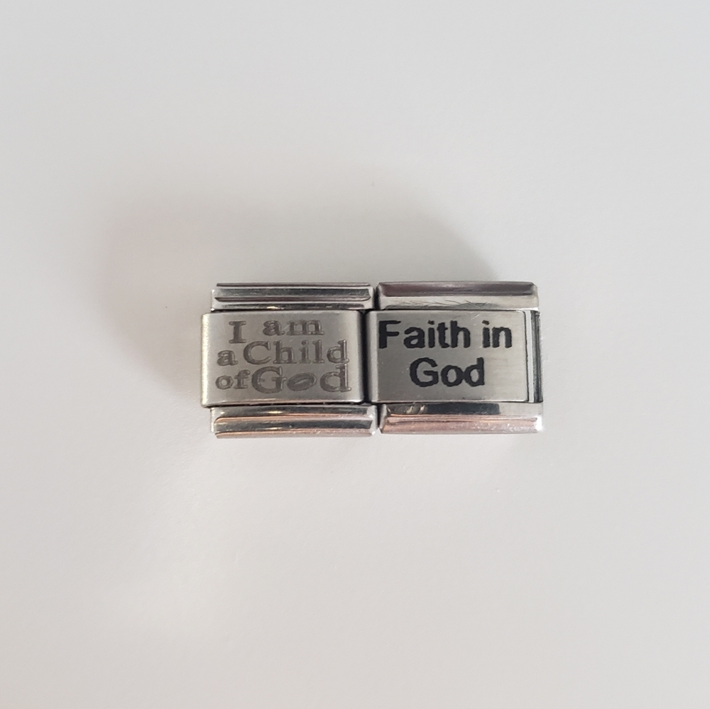 Y2K Religious Link Bracelet Charms Set